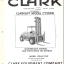 Clark Clarklift Model CY200B Forklift Parts Manual (GX78B3)