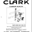 Clark Clarklift 30, 40, 50 Forklift Parts Manual (X10A)