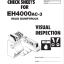 EH4000AC-3 VISUAL INSPECTION CHECK SHEET