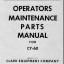 Clark CY60B Forklift Operator and Maintenance Manual (O-201)