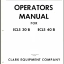 Clark ECLS30B, ECLS40B Forklift Operators Manual (O-150)