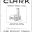 Clark Clarklift CY165 Forklift Parts Manual (X58A)