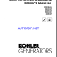 Kohler 20RCOP, 20RFOP, 20RHOP, 20ROP 20kW Rotating Armature Service Manual (tp5249)