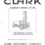 Clark Clarklift Model CY150 Forklift Parts Manual (X57A)