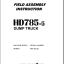 Komatsu HD785-5 Field Assembly Instruction